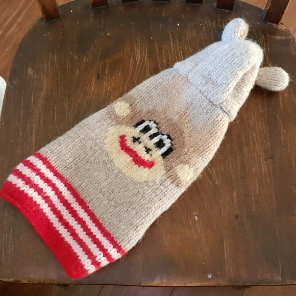 Sock Monkey pet sweater 100% wool - Picture 2 of 6